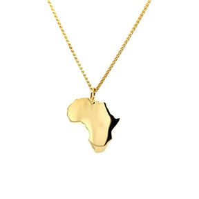Gold Africa Pendant