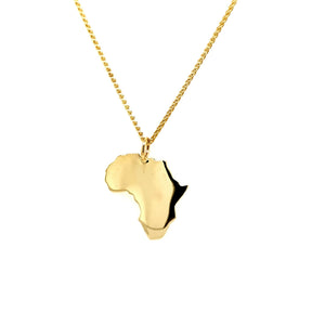 Gold Africa Pendant