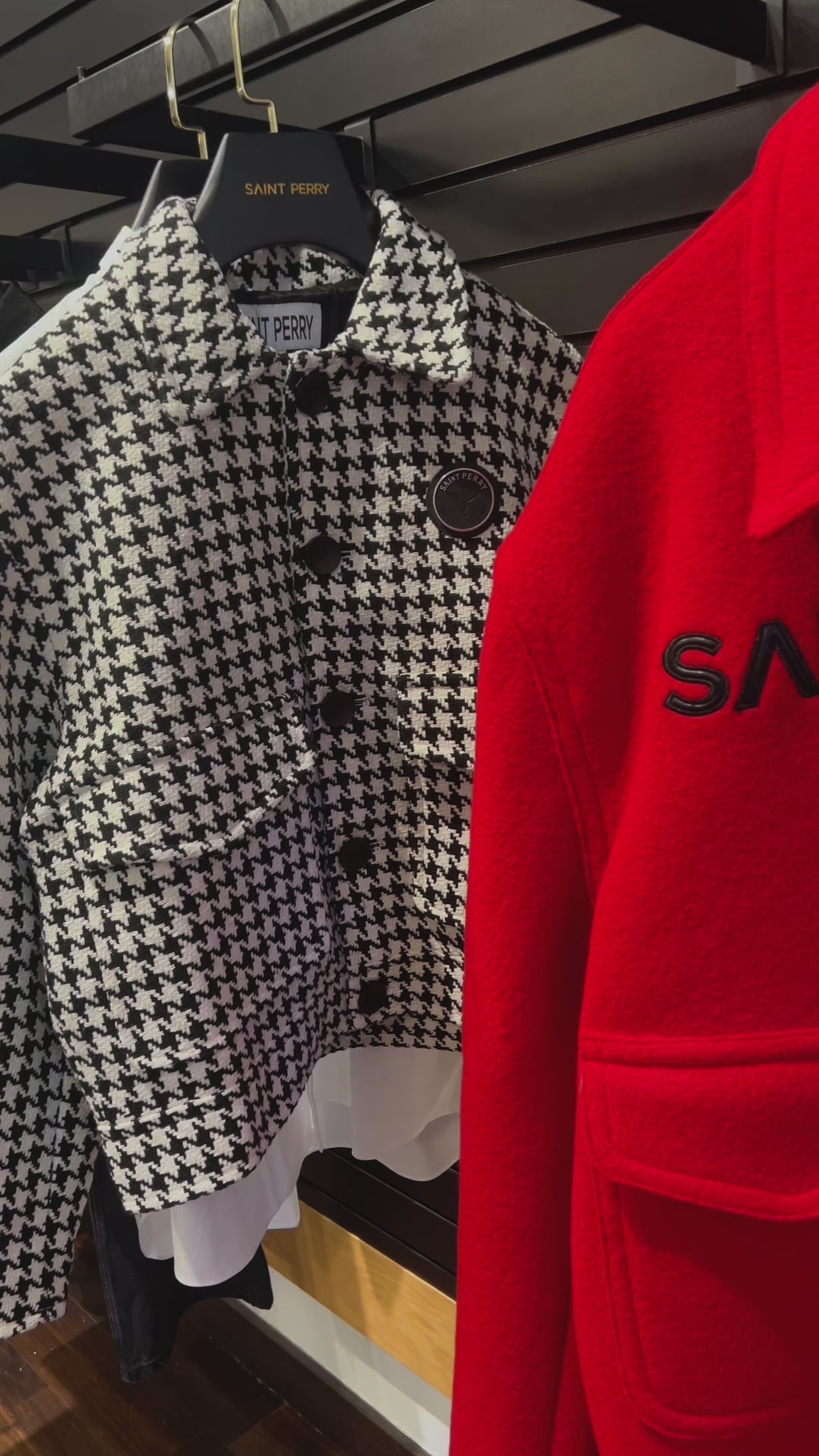 Houndstooth Boxy Fit Jacket