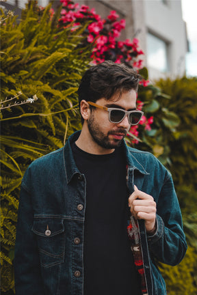 Green Fade Wooden Sunglasses - INTI