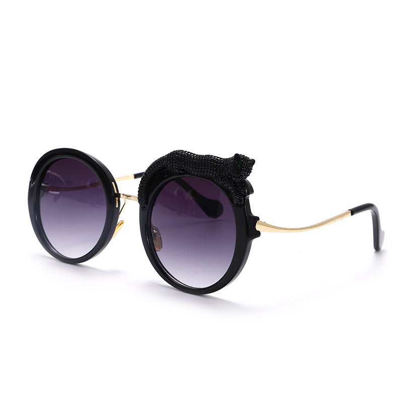 Leopard Round Frame Sunglasses