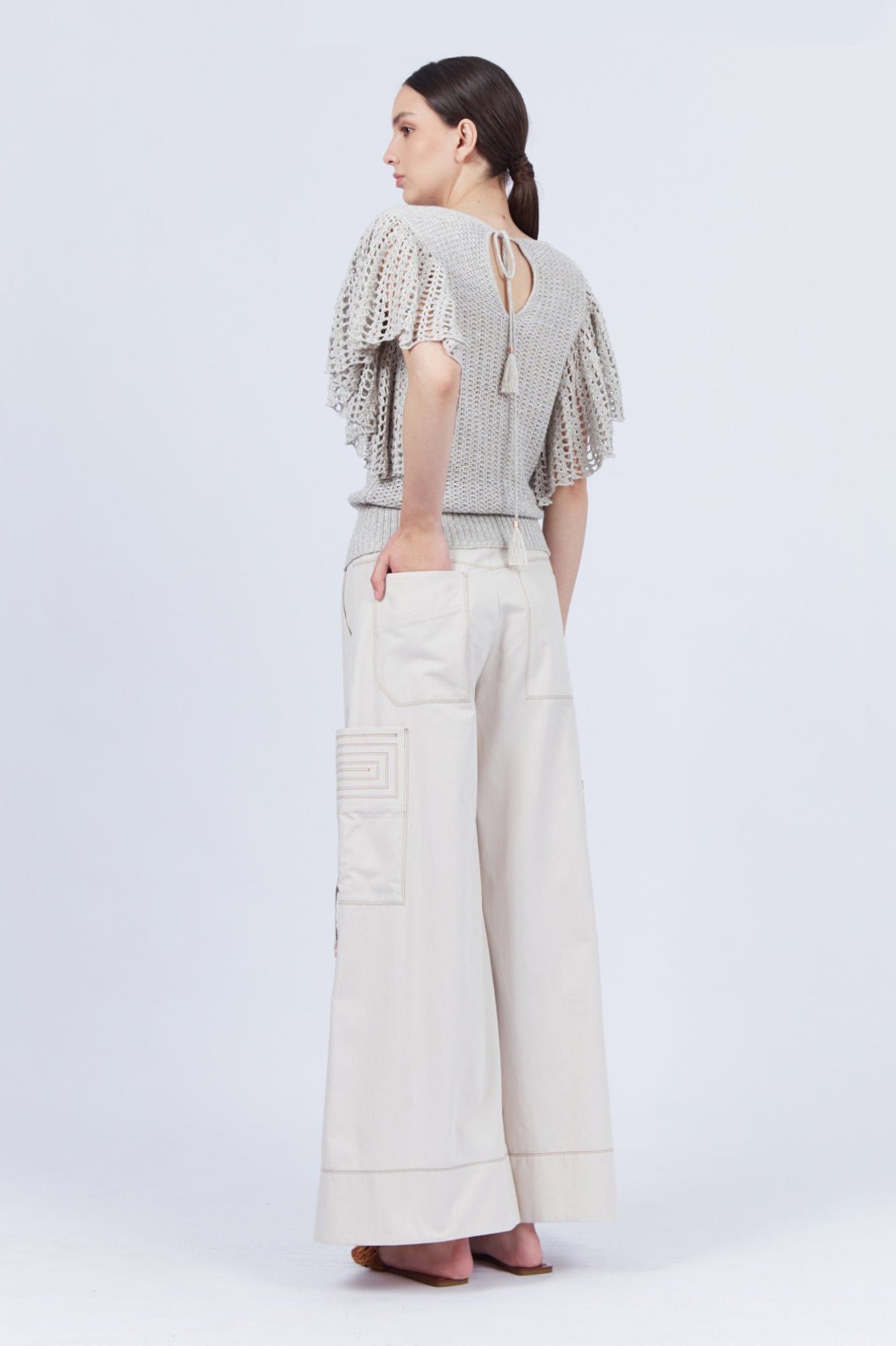 Belen Cotton Palazzo Pants | Pristine