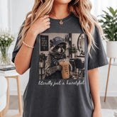 Literally Just A Hairstylist Raccoon Graphic T-Shirt