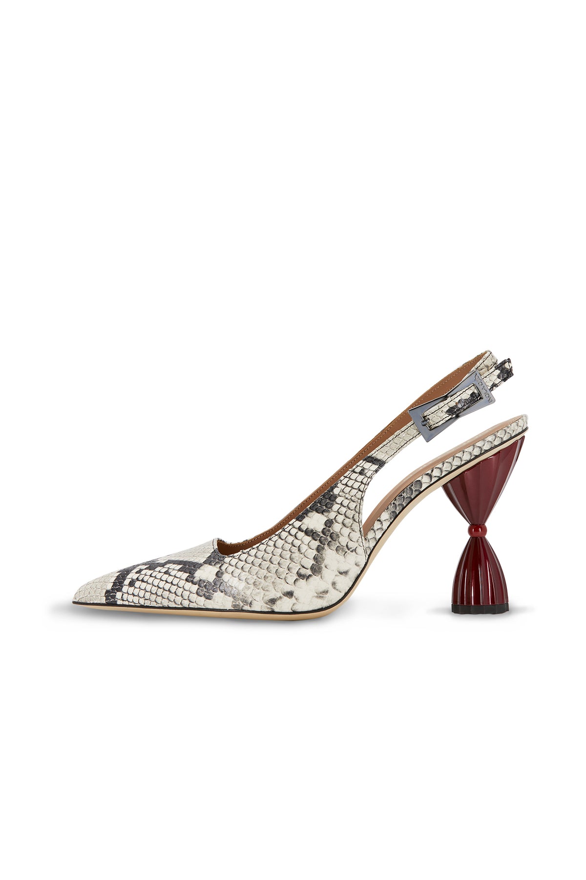 Leila Snake Print Slingback Heel