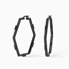The Claire Hexagon Hoop Earrings - Large