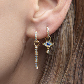 Multi Pavé Gold Earring Charm
