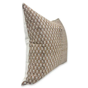 Floral Block Print Thick Cotton Cushion Cover - Tarangni