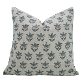 Boho Block Print Pure Linen Cushion Cover - Saat Patti