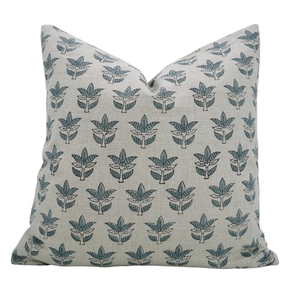 Boho Block Print Pure Linen Cushion Cover - Saat Patti