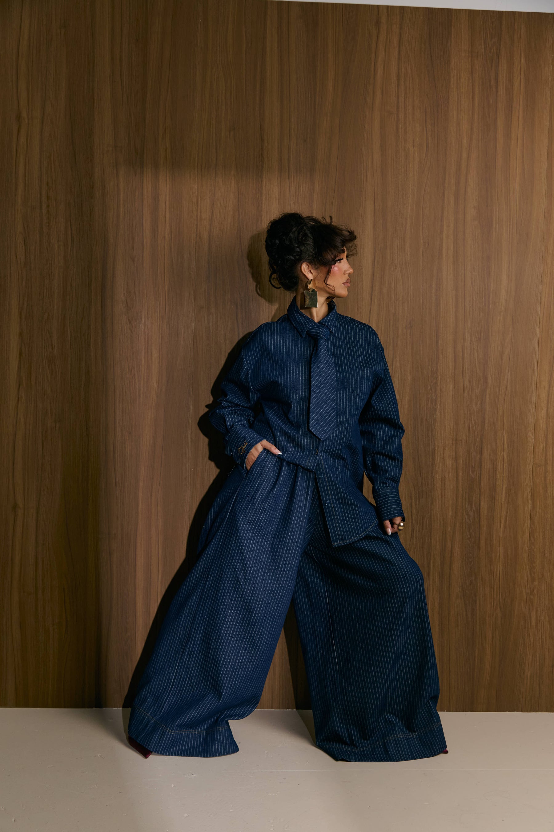 Denim Pinstripe AMARA Pants