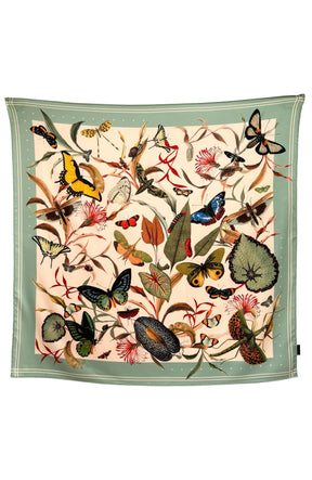 Scarf Aqua Butterfly