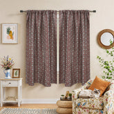 Shillong Handmade Floral Linen Block Print Curtain