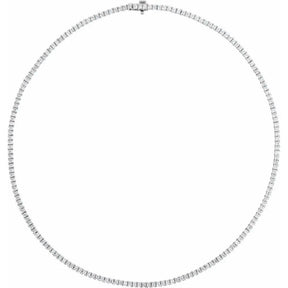 7 1/4 CT Lab-Grown Diamond Line 16" Necklace in 14K Gold