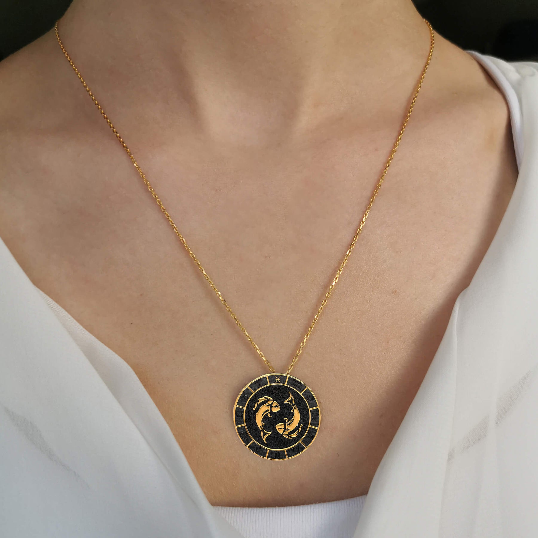 Pisces Zodiac Necklace