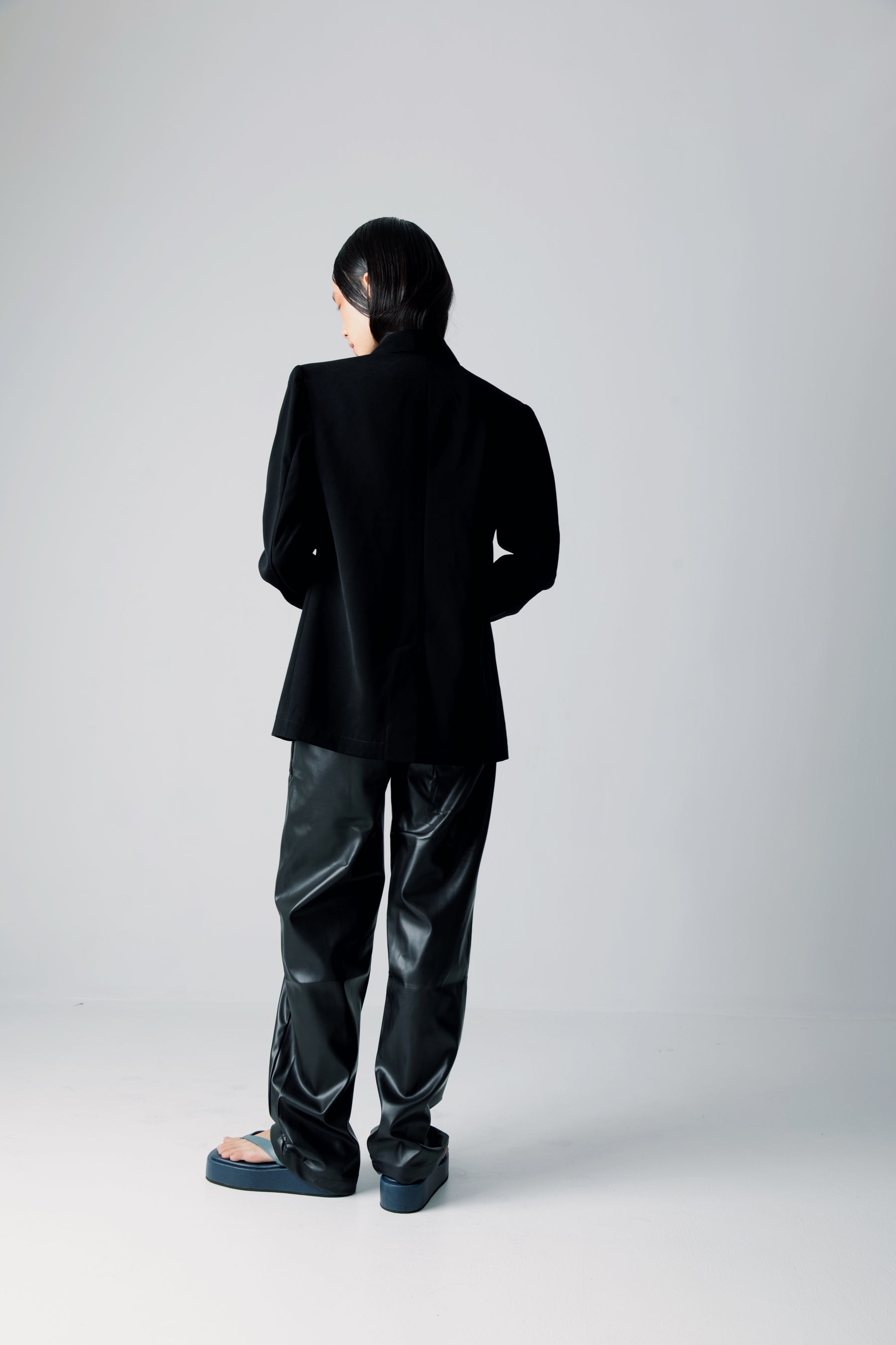 VAY BLACK FAUX LEATHER PANTS