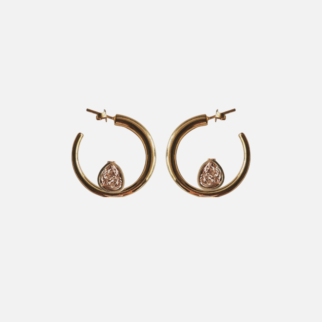 Elegant Gold Knot Hoops
