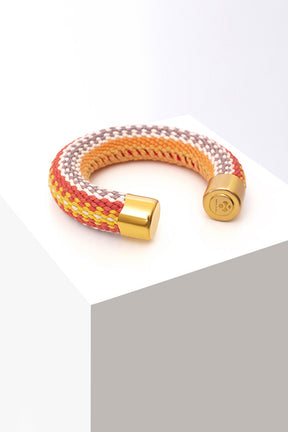 Thick Artisan Round Bracelet - Luxury Textured Statement Piece