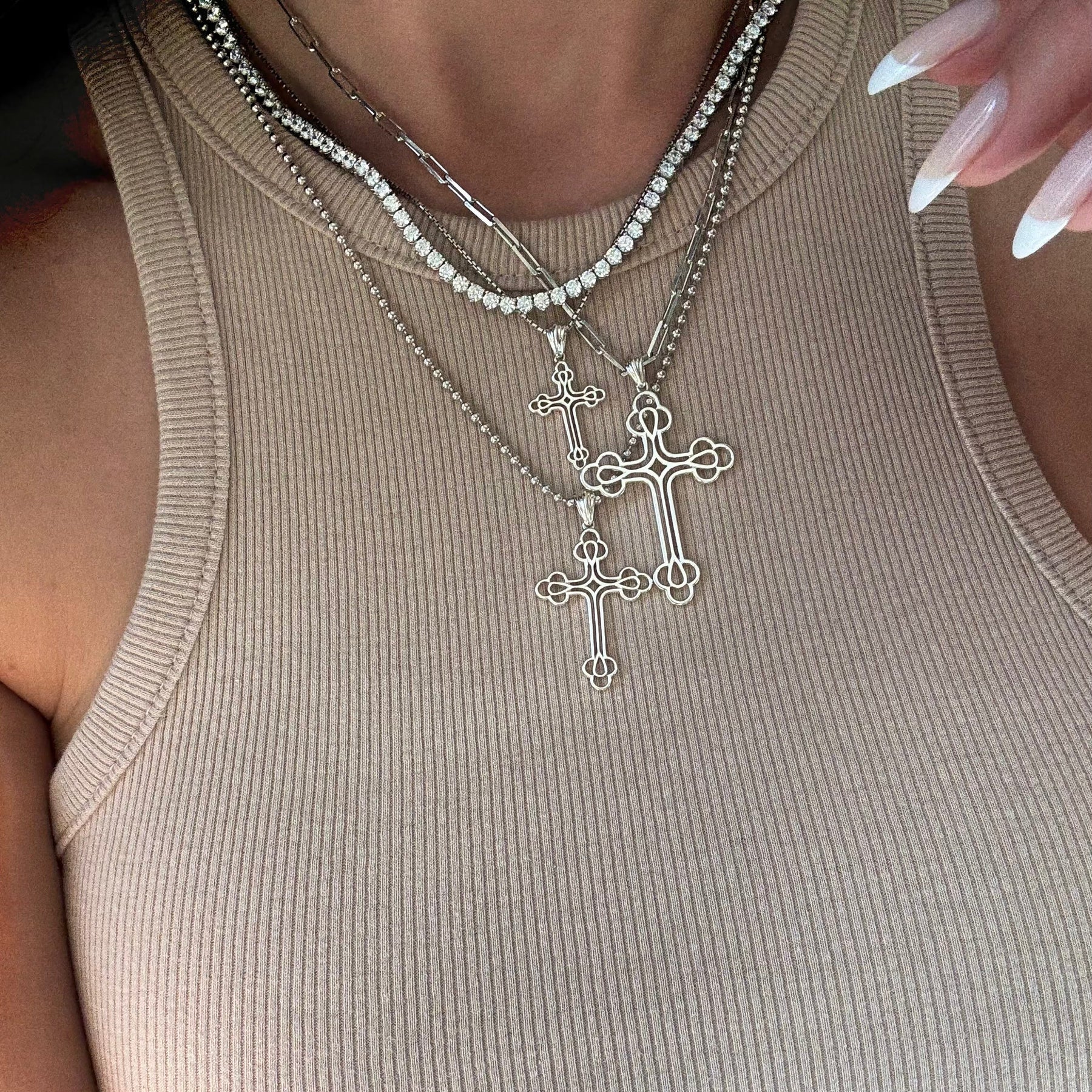 THE “BILLIE” CROSS PENDANT - SILVER