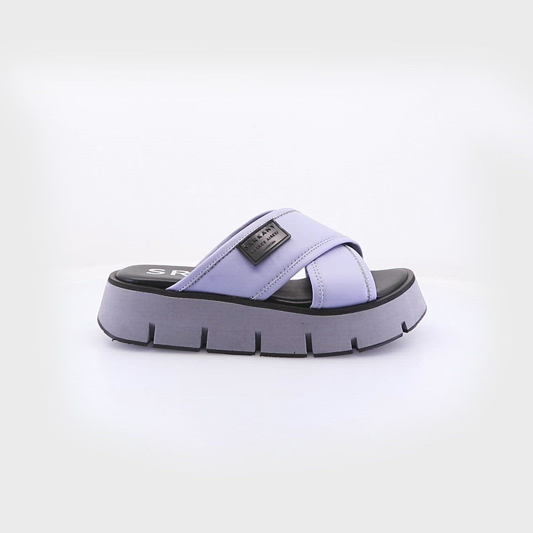 Stylish Violet Cross-Strap Sandals Drake