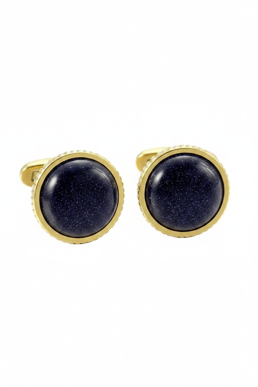 DEJI ENIOLA Celestial Goldstone Cufflinks