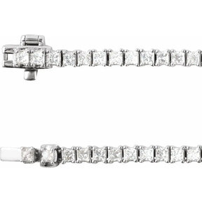 7 1/4 CT Lab-Grown Diamond Line 16" Necklace in 14K Gold