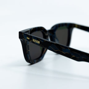 Zid Sunglasses with Azurite Frame & Green Lens