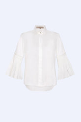Fina Smocked Sleeve Blouse | Off White