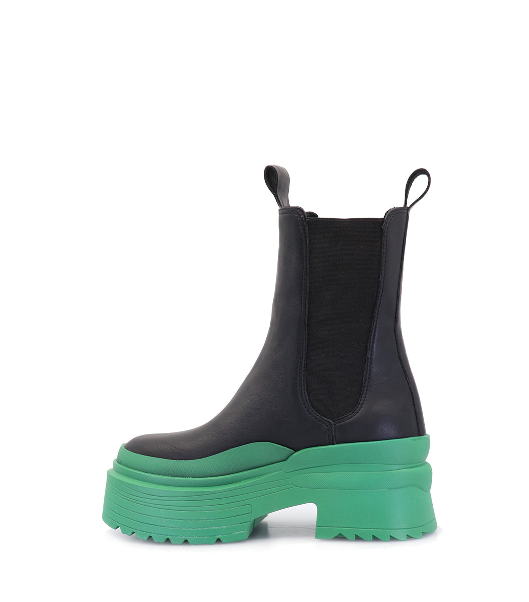 Eco-Friendly Green Platform Booties Loom