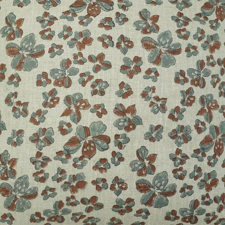 Traditional Block Print Thick Linen Cushion Cover - Saundrya