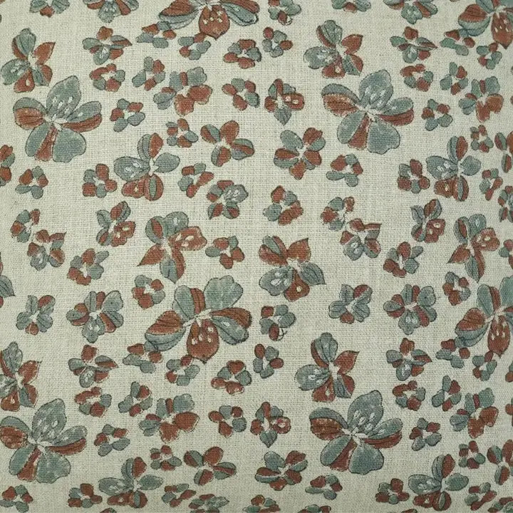Traditional Block Print Thick Linen Cushion Cover - Saundrya