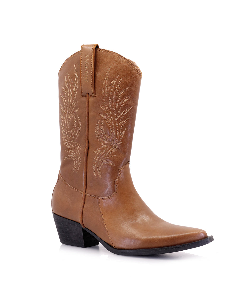 Stylish Texan Leather Boots Frant