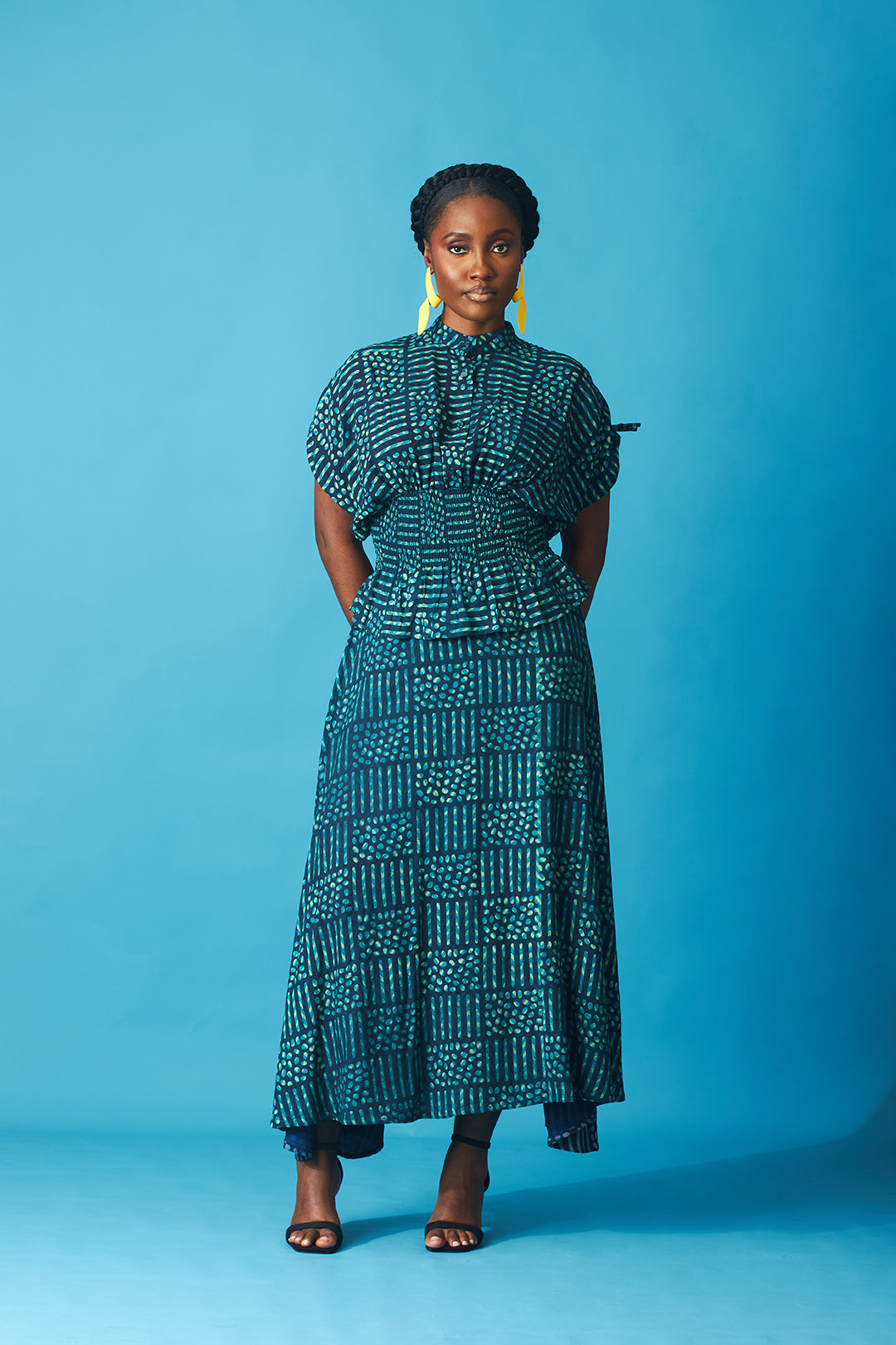Jelly Indigo Asymmetric skirt