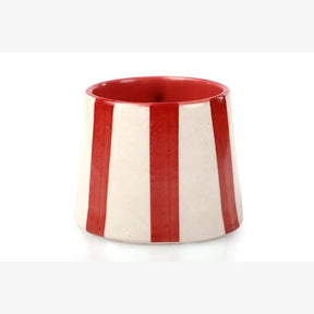 Ceramic Red Stripe Coffee cup- 220ml (Set of 2)