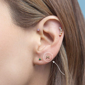 Micro Gold Bow Stud Earring