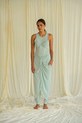 Gather Top Aquamarine