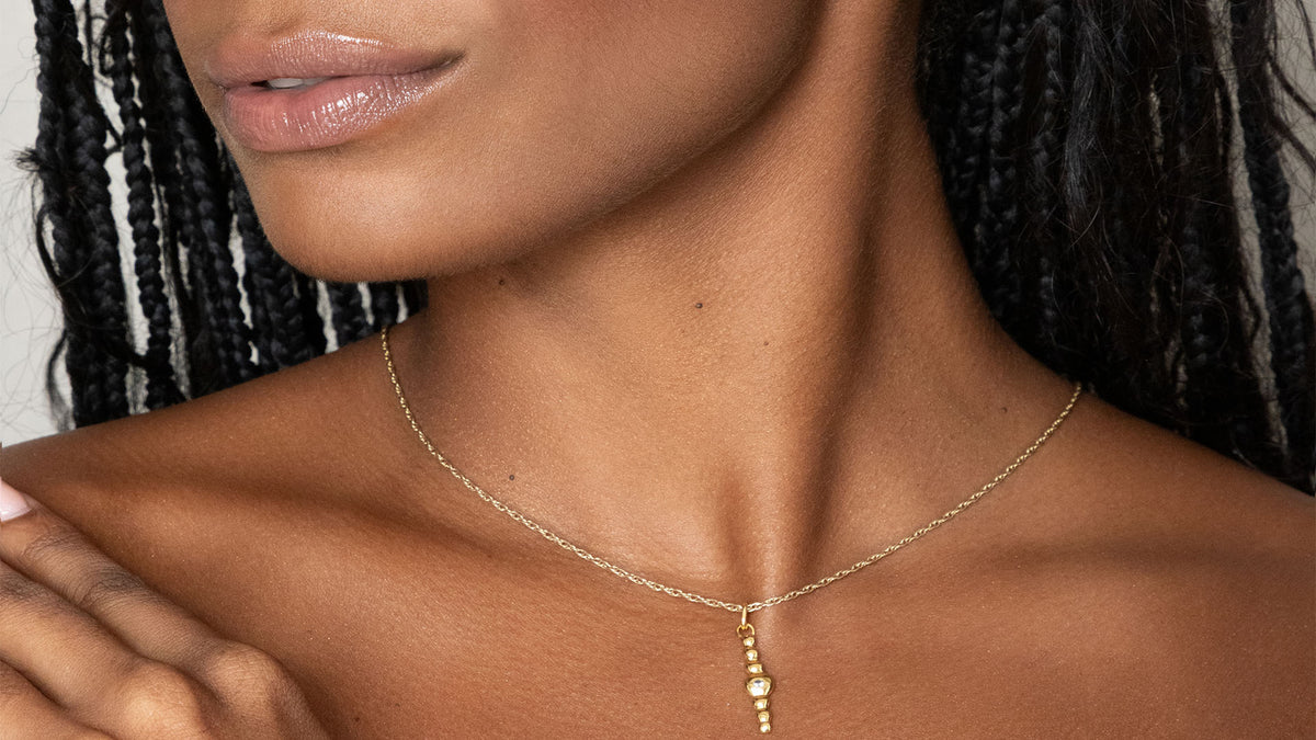 : /AH-MI/ Friendship & Travel 24K Lariat Necklace