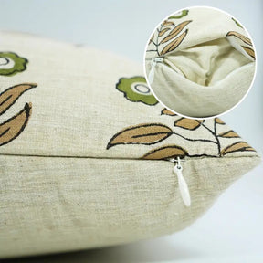 Home Decor Block Design Linen Blend Piillow Cover  - Neha