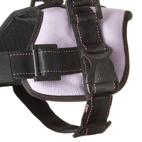 Premium Leather Anti-Choke Harness • Lilac ~ Black