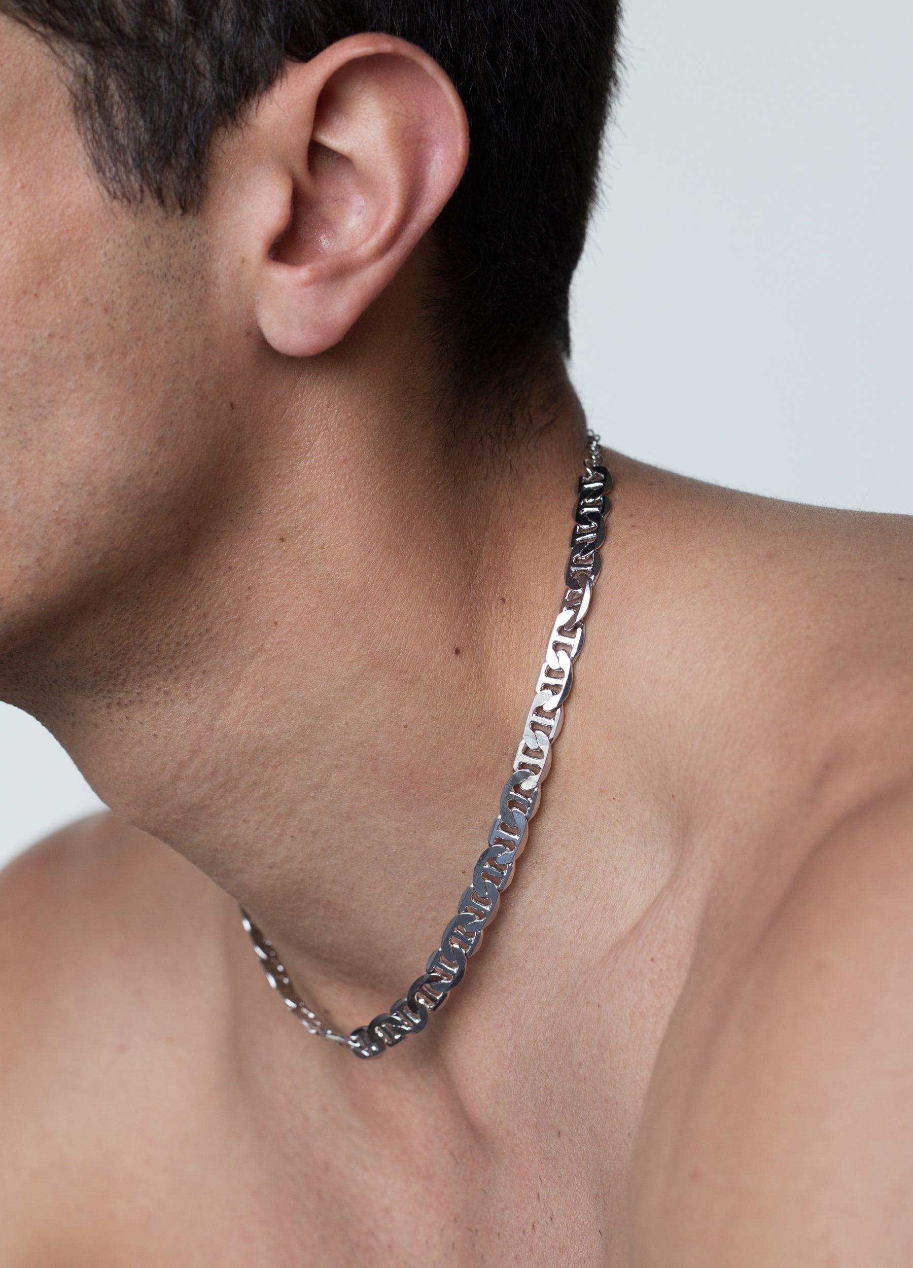 Gold Retro Link Chain Necklace