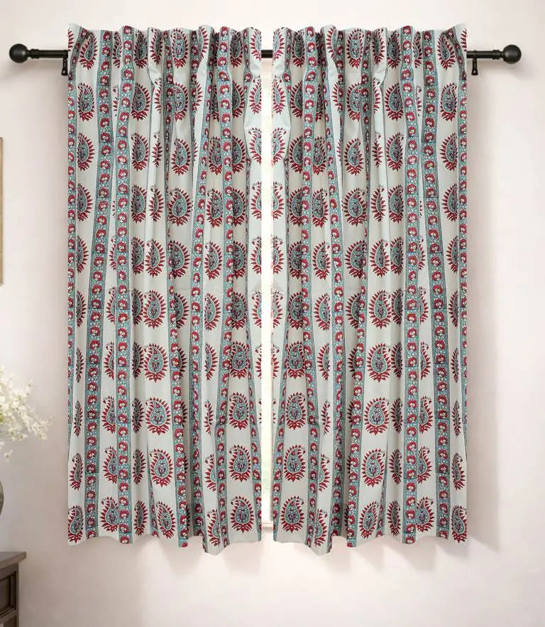 Lakshita Hand Block Print Linen Curtain