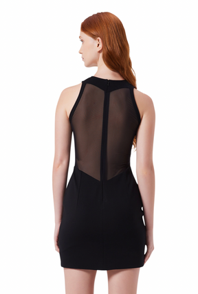 Lumière Mesh Dress in Black