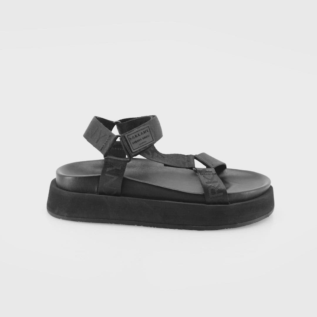 NINY Chic Black Sporty Sandals