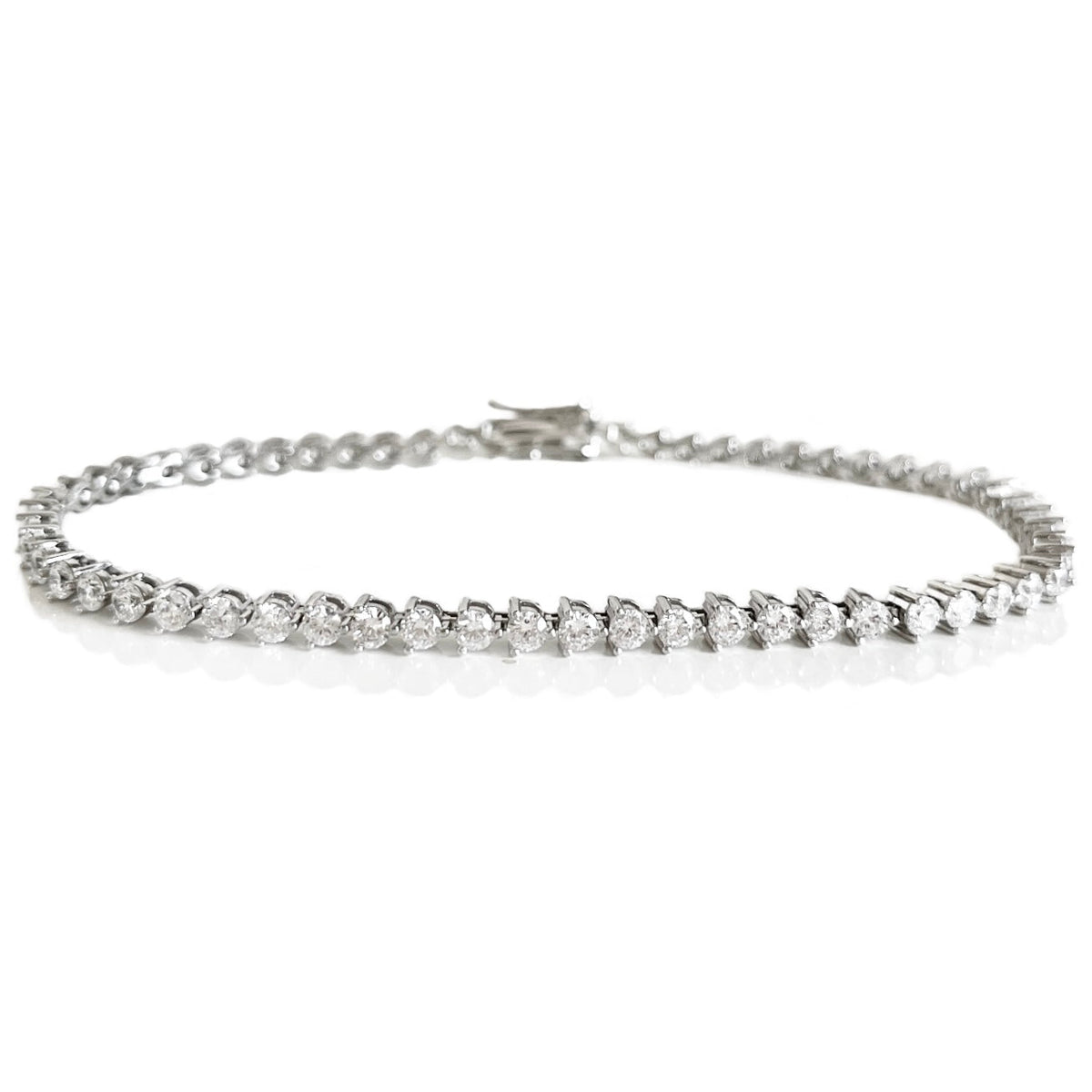 THE “KATE” 3 PRONG 3MM TENNIS ANKLET