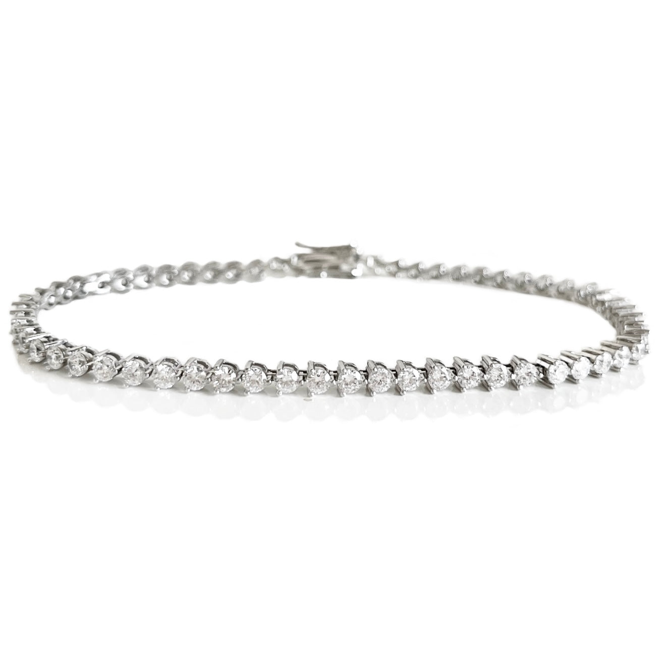 THE “KATE” 3 PRONG 3MM TENNIS ANKLET