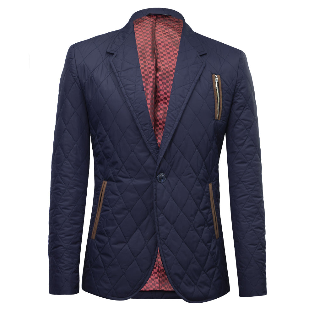 Blue waterproof blazer with padding