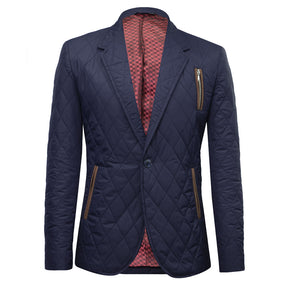 Blue waterproof blazer with padding