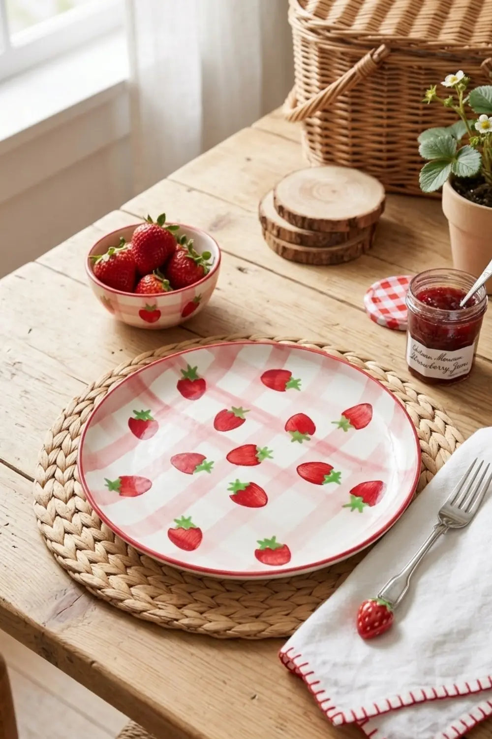 Dessert Plate - Strawberry Shortcake ( Set Of 2 ), 7 Inches