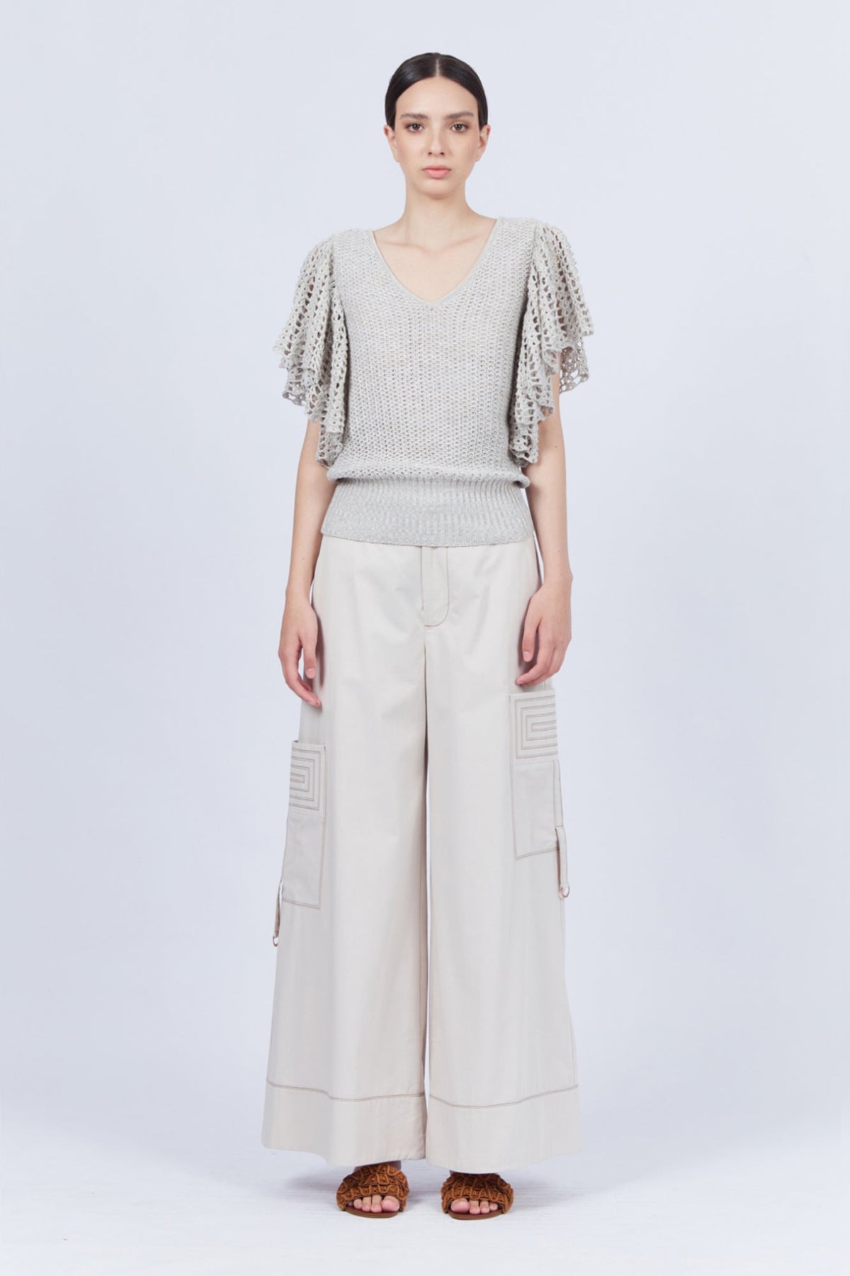 Belen Cotton Palazzo Pants | Pristine