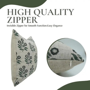 Premium Hand Block Print Boho Thick Linen Pillow Cover- Neha