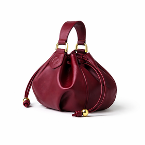 Lunaire Pleated Leather Handbag